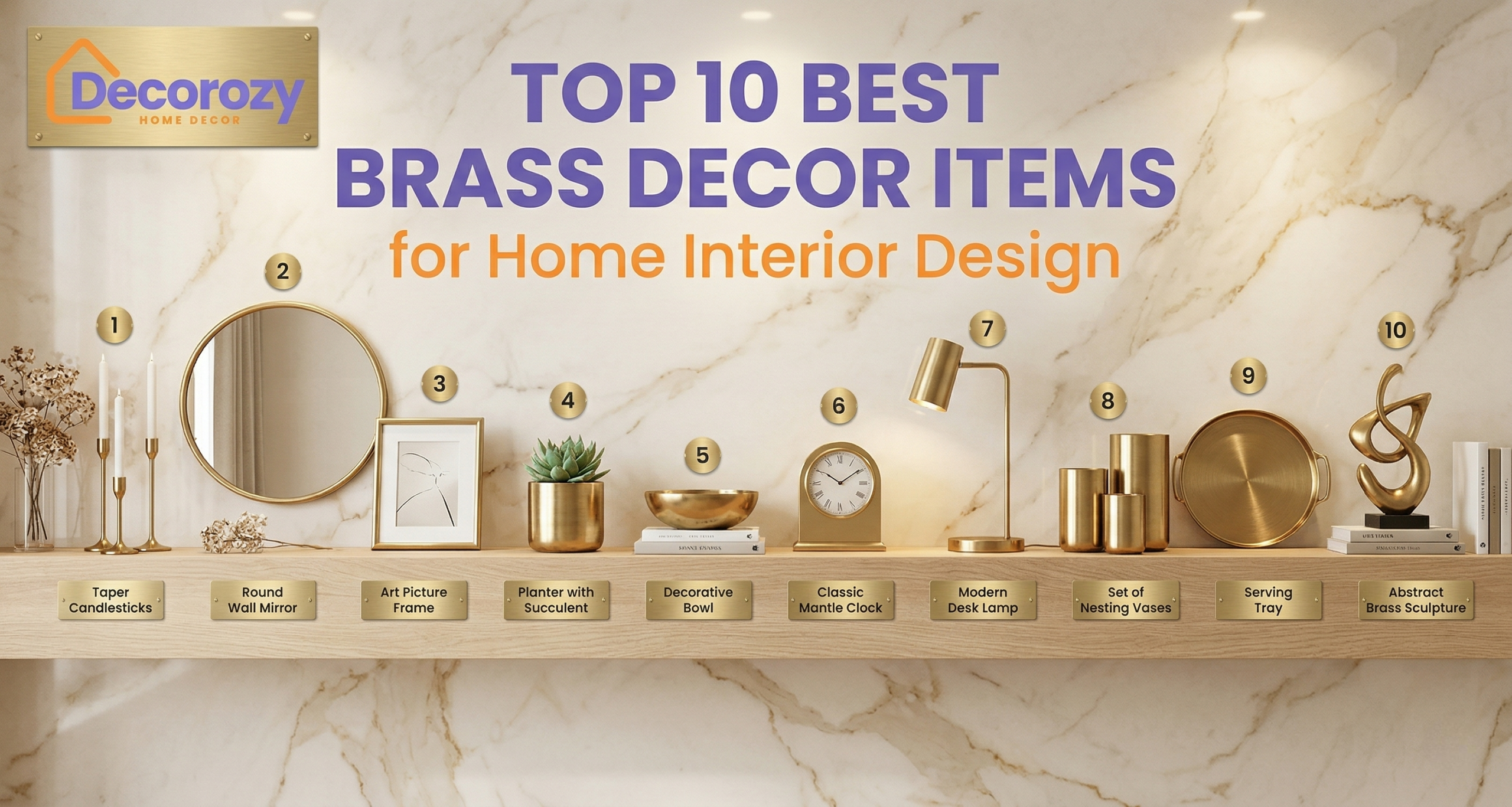 Top 10 Best Brass Decor Items for Home Interior Design