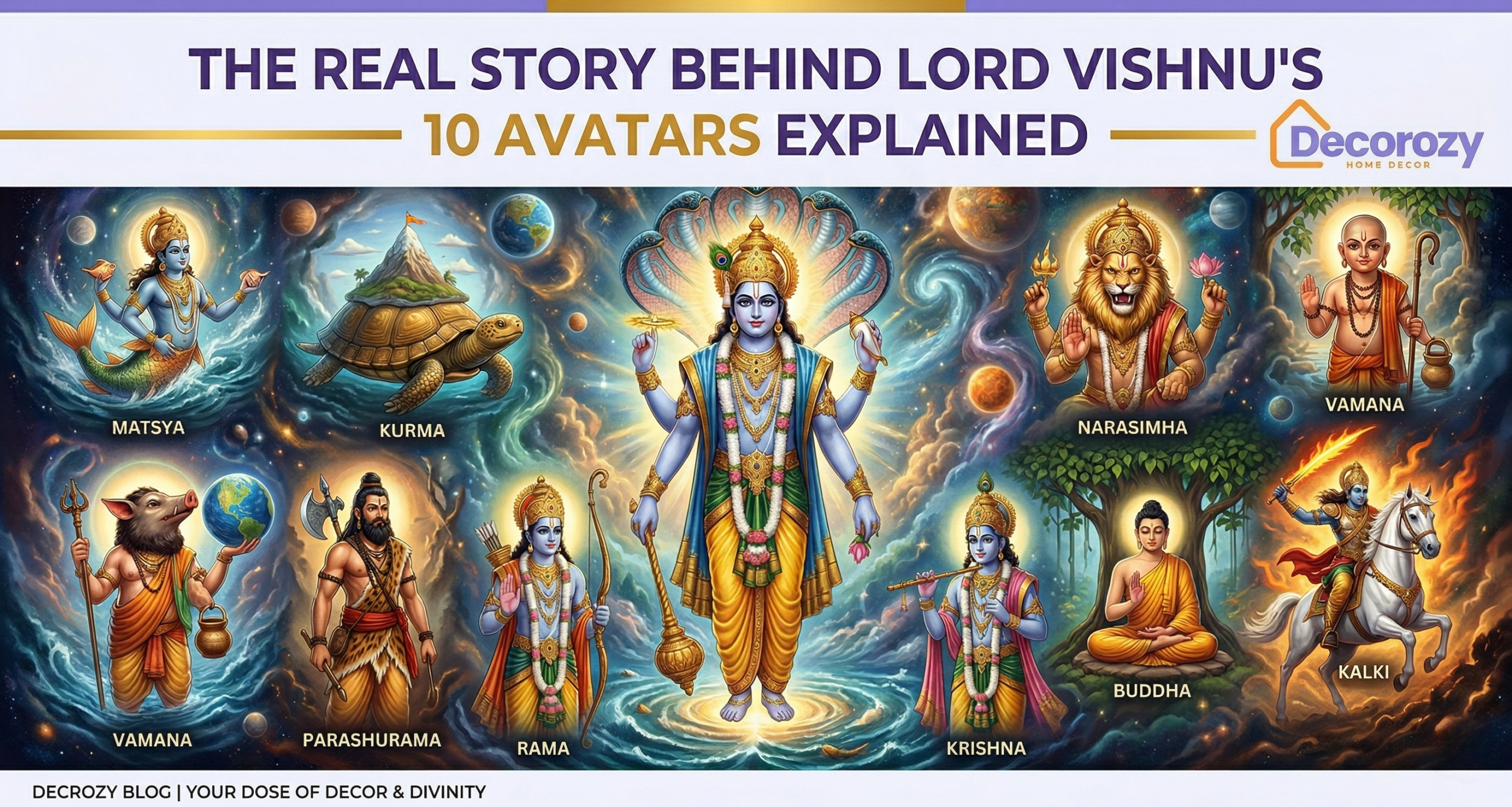 The Real Story Behind Lord Vishnu's 10 Avatars Explained