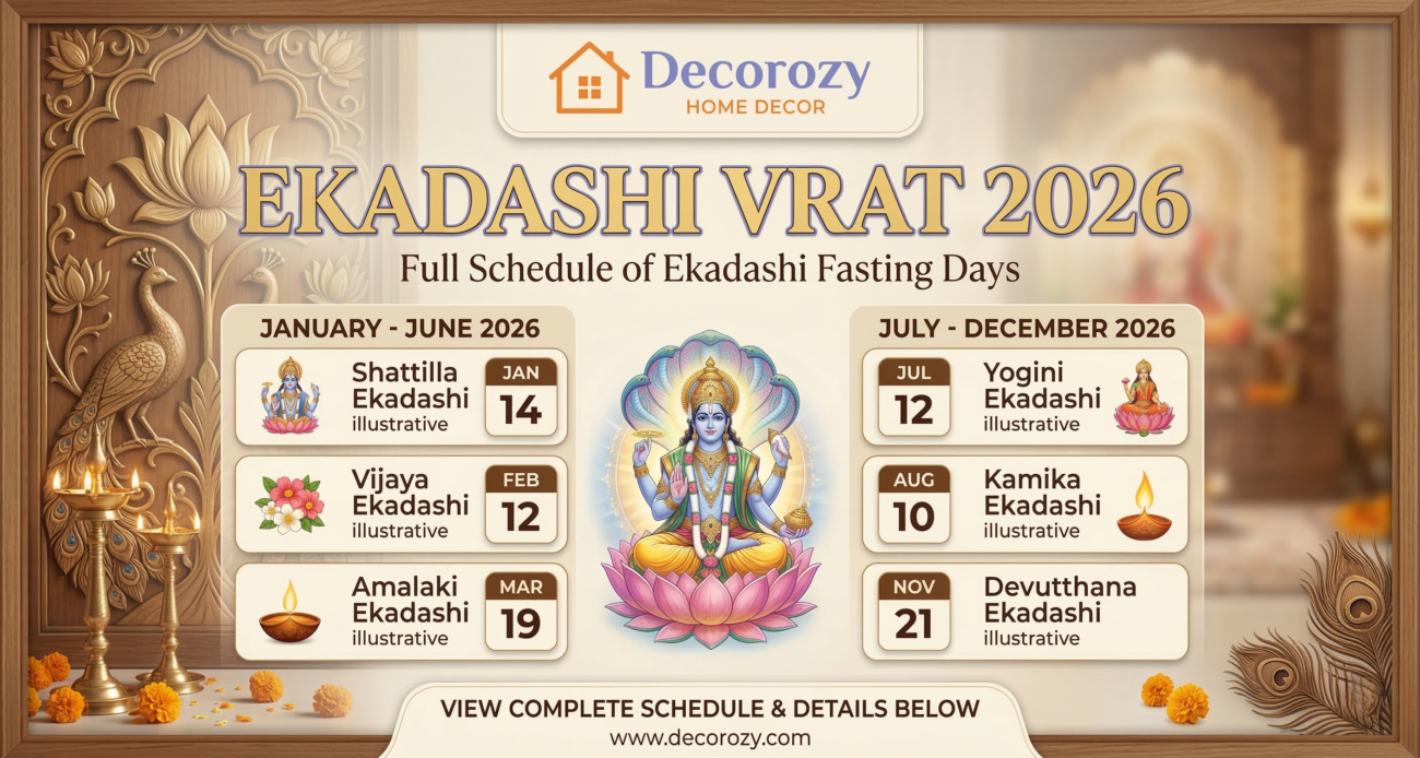 Ekadashi Vrat 2026 Full Schedule of Ekadashi Fasting Days