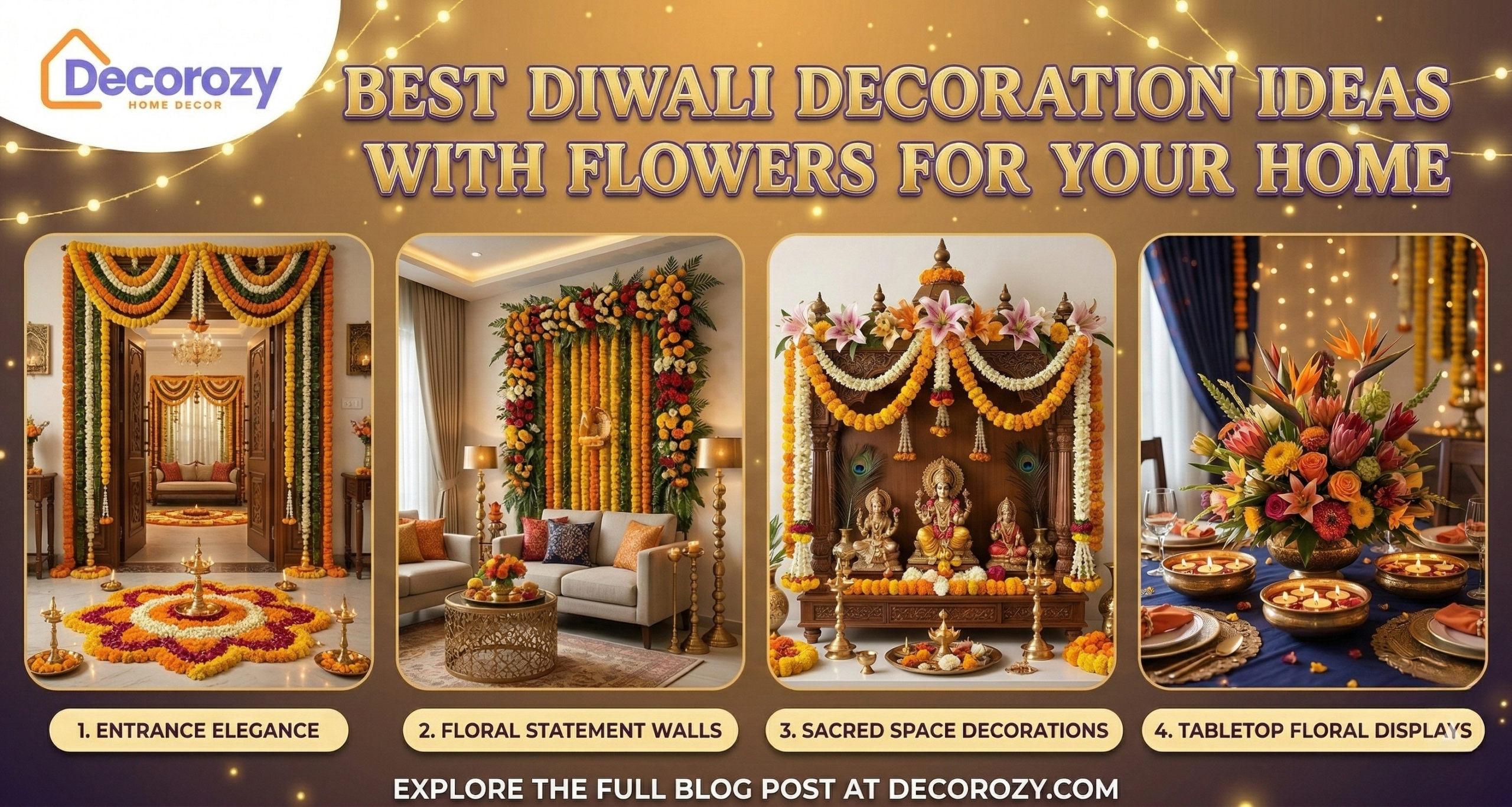 Best Diwali Decoration Ideas with Flowers for Your Home