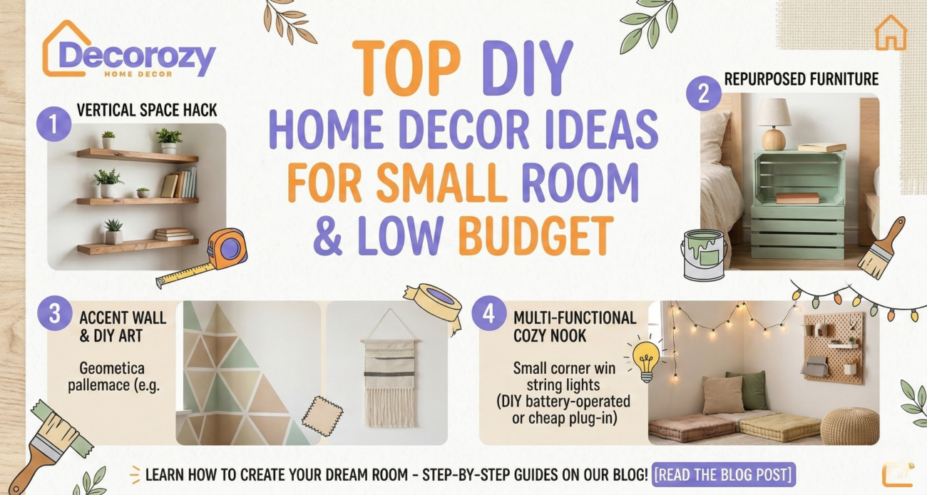 Top DIY Home Decor Ideas for Small Room Low Budget