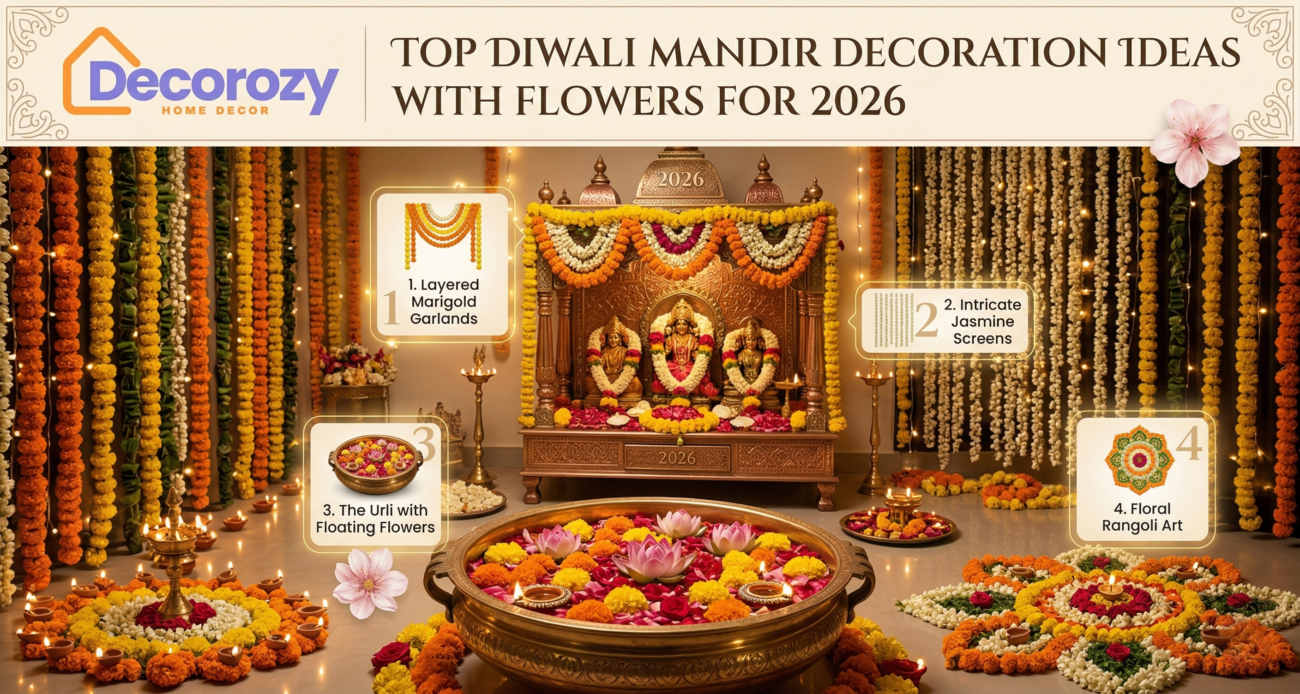Top Diwali Mandir Decoration Ideas With Flowers (2026)
