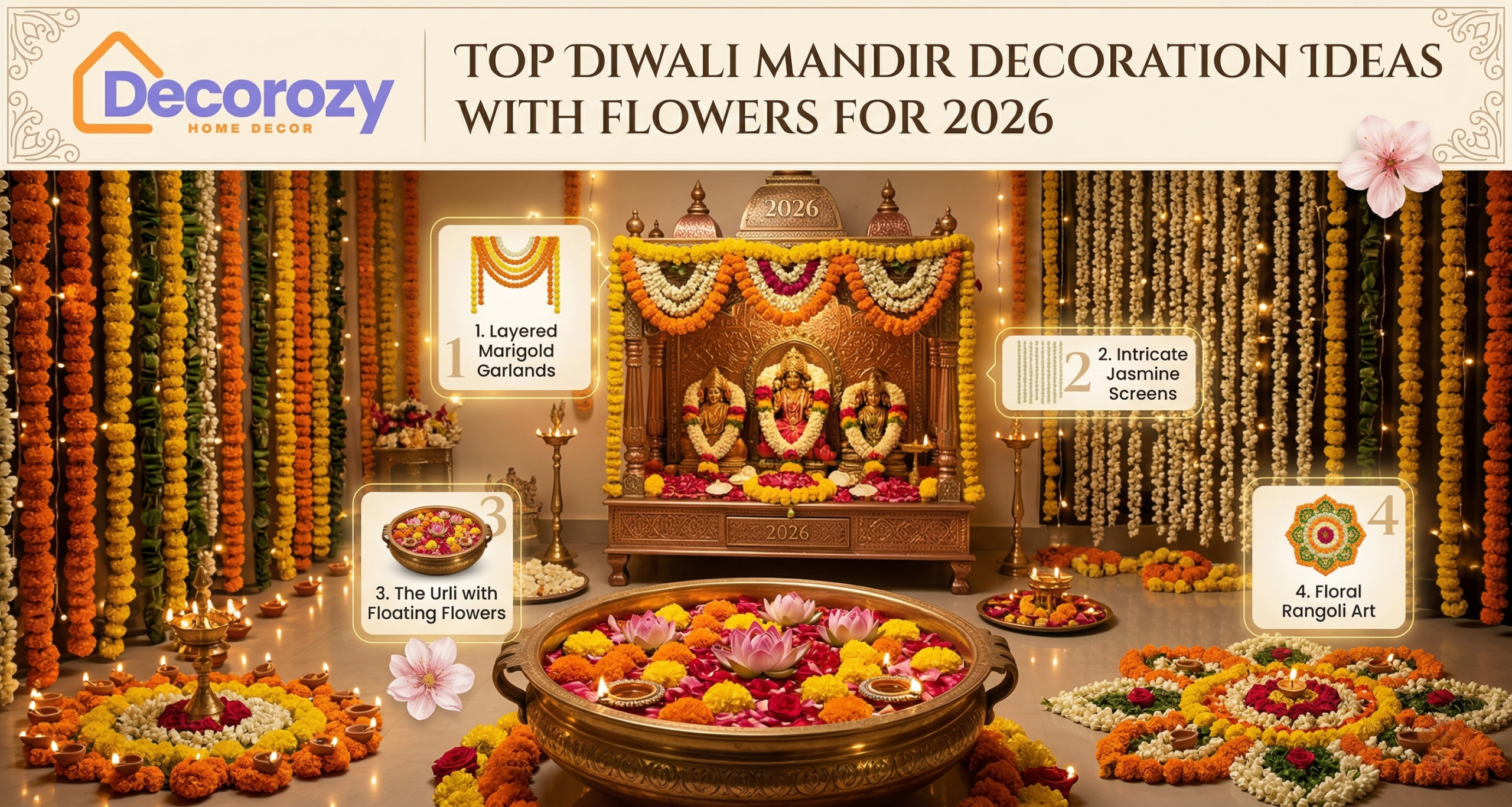 Top Diwali Mandir Decoration Ideas With Flowers (2026)