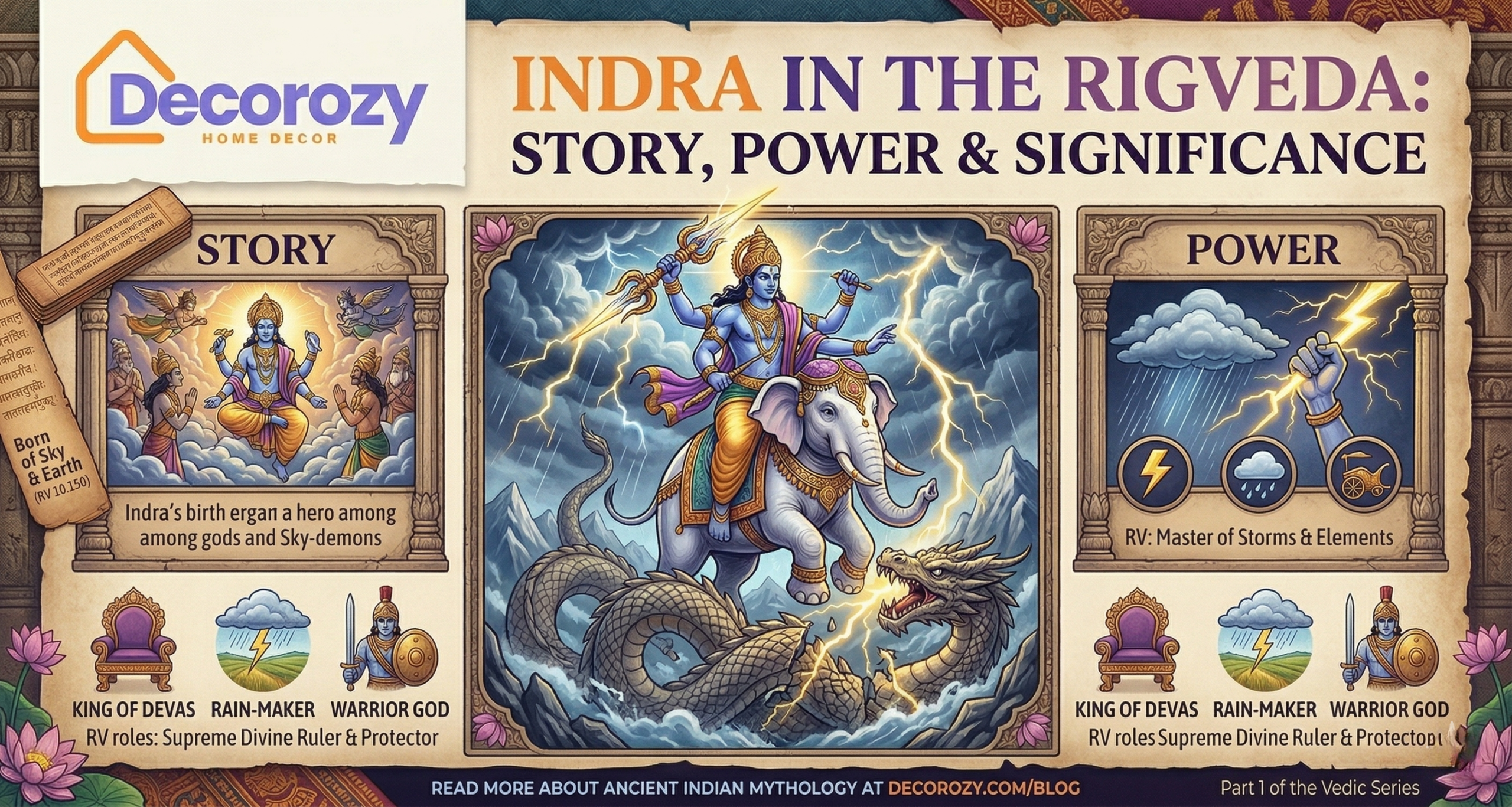 Indra in the Rigveda: Story, Power & Significance