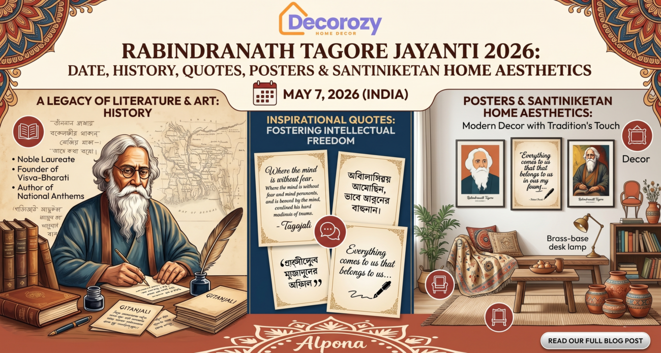 Rabindranath Tagore Jayanti 2026: Date, History, Quotes, Posters & Santiniketan Home Aesthetics
