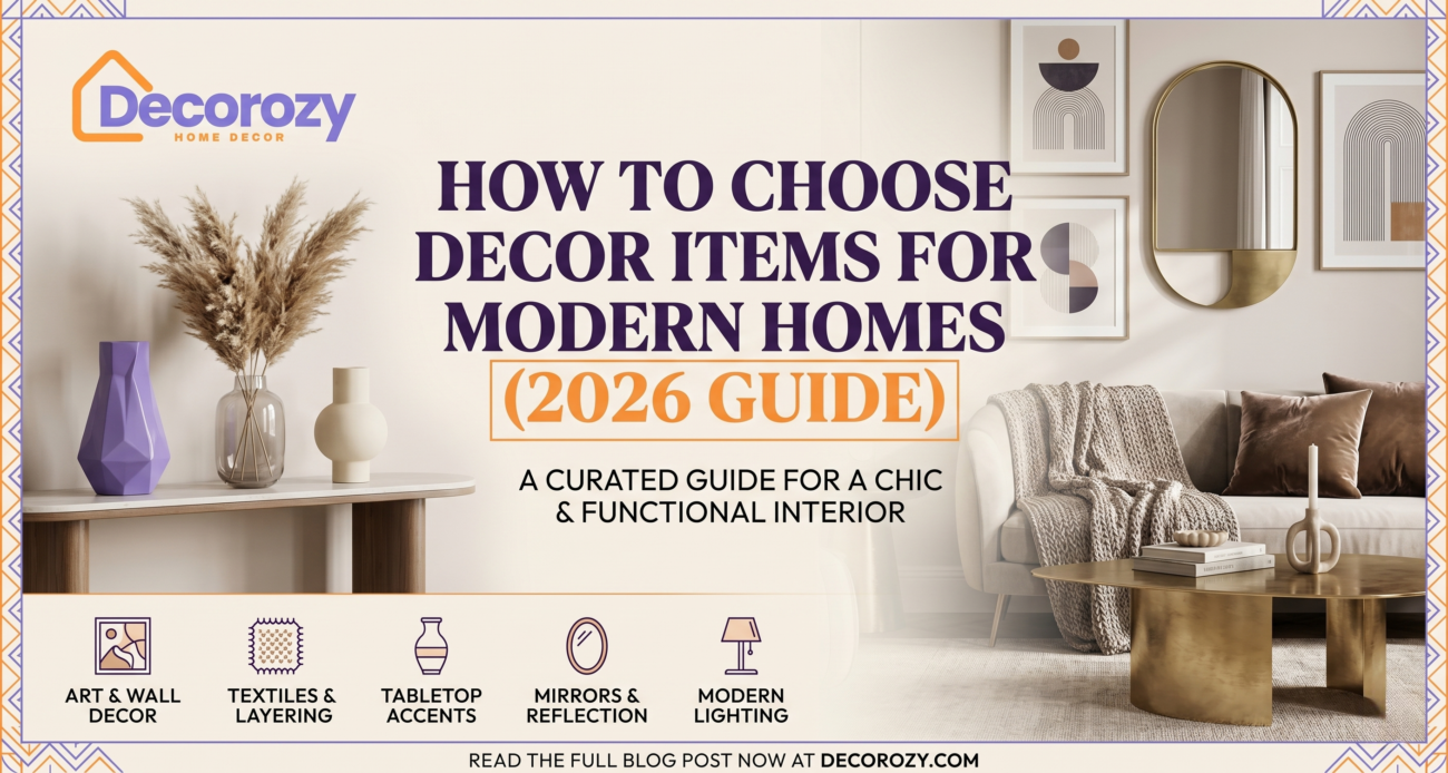 How to Choose Decor Items for Modern Homes (2026 Guide)