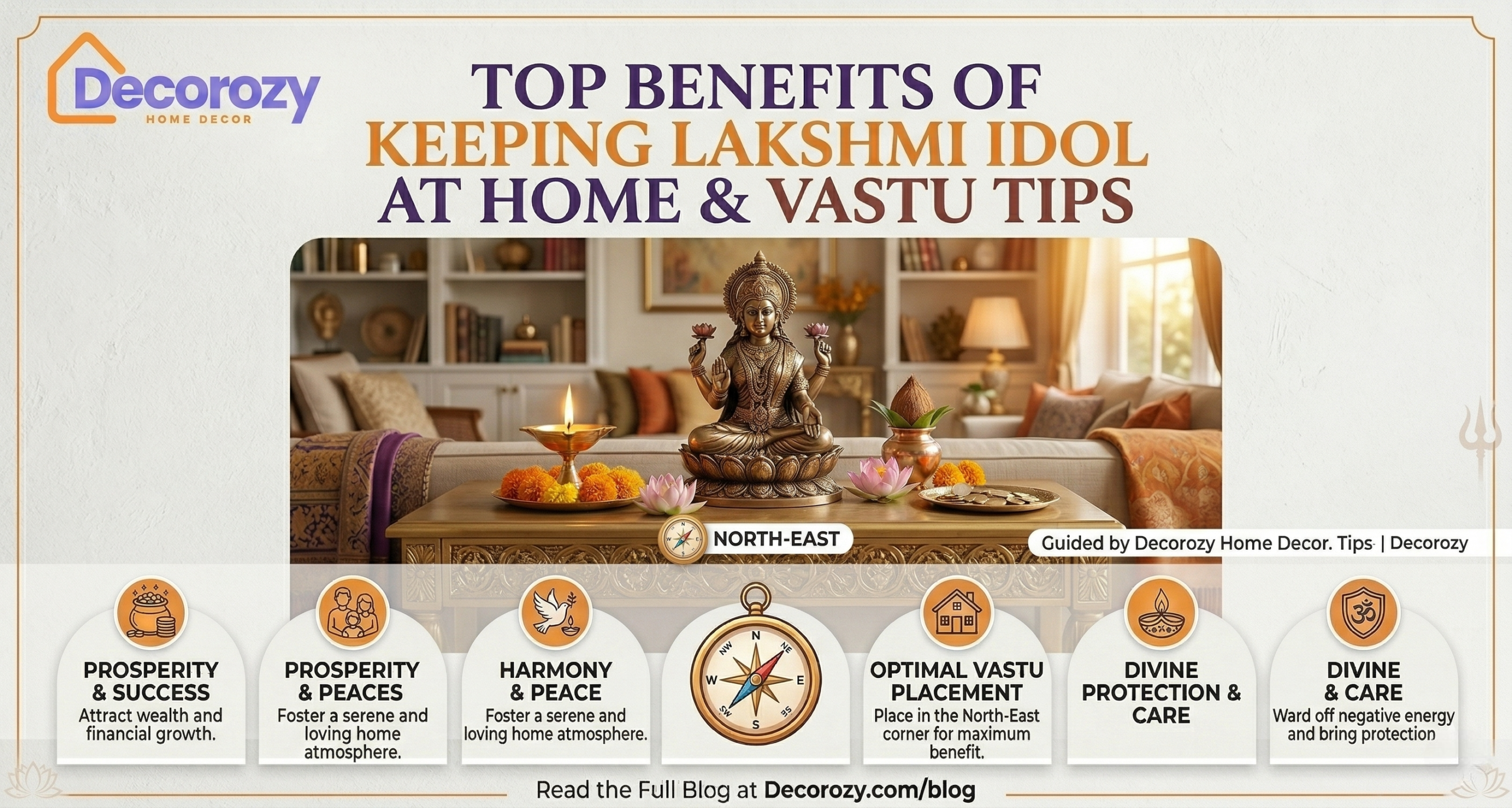 Top Benefits of Keeping Lakshmi Idol at Home & Vastu Tips