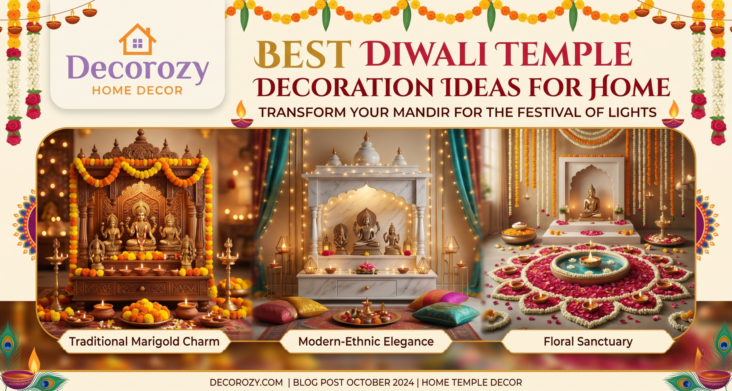 Best Diwali Temple Decoration Ideas for Home