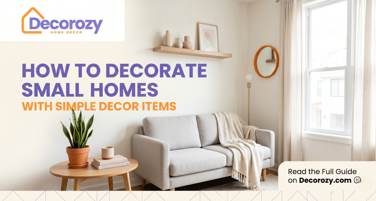 How to Decorate Small Homes with Simple Decor Items