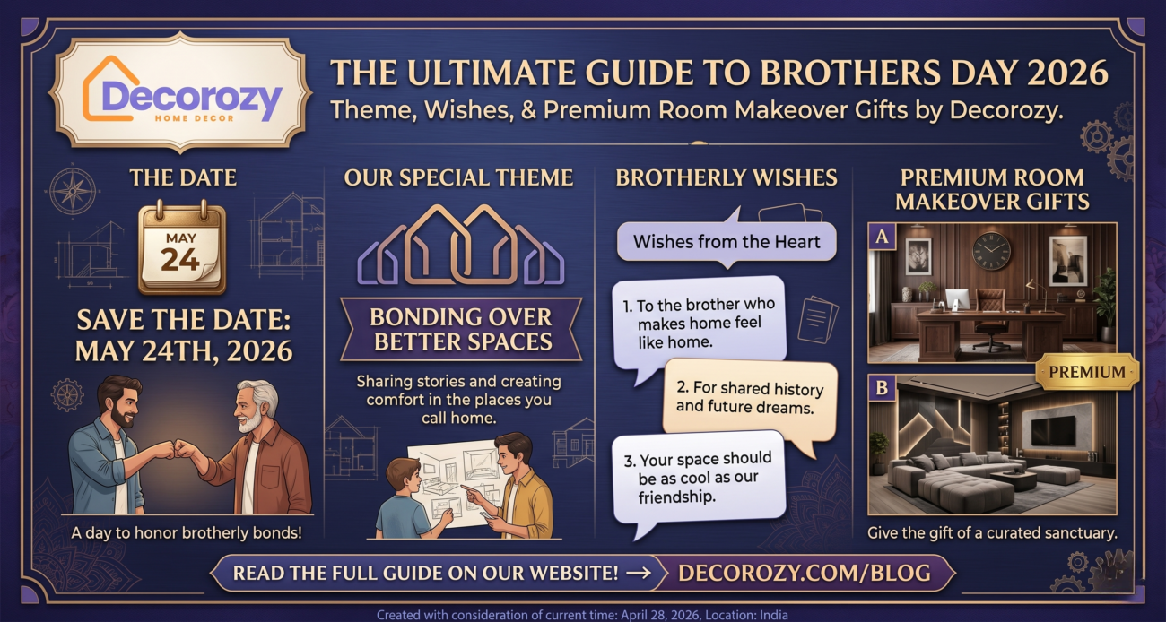 Brothers Day 2026: Date, Theme, Wishes, and Premium Room Makeover Gifts by Decorozy