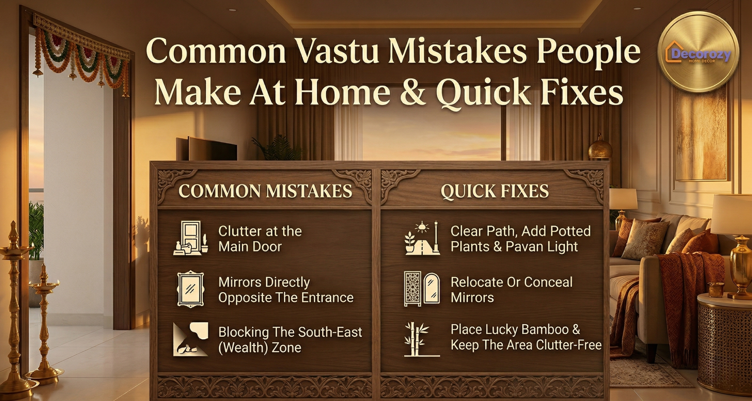 Common Vastu Mistakes People Make At Home & Quick Fixes