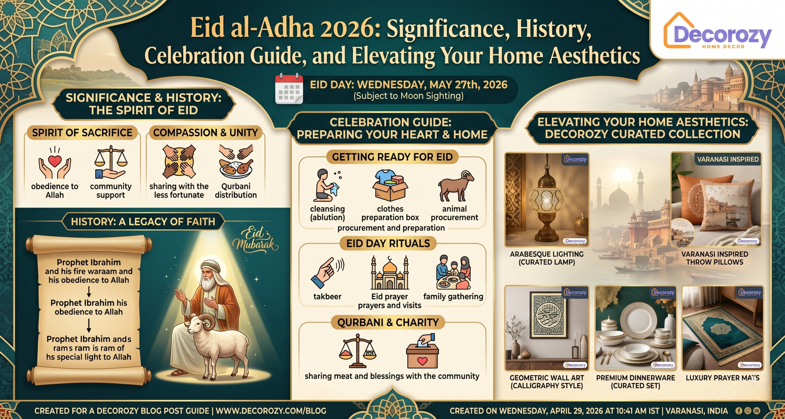 Eid al-Adha 2026: Significance, History, Celebration Guide, and Elevating Your Home Aesthetics