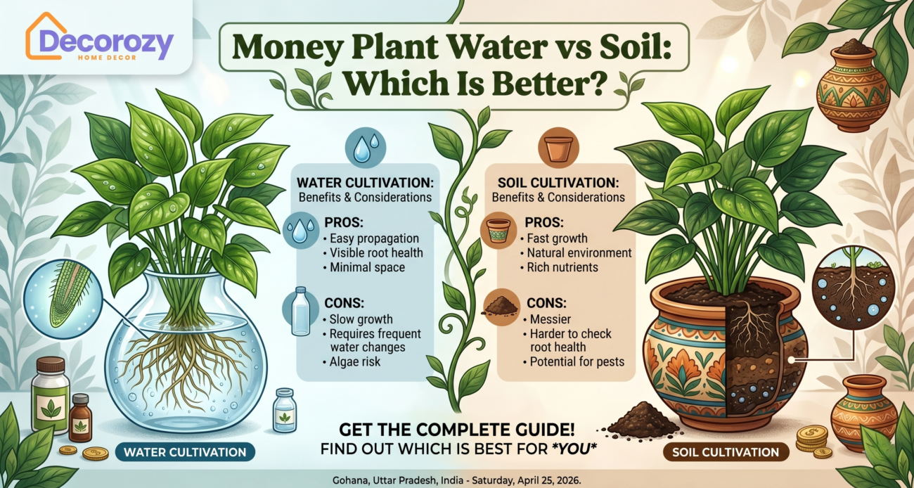 Money Plant Water vs Soil: Which Is Better?