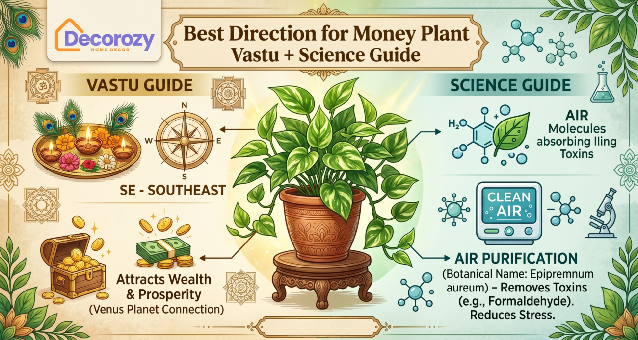 Best Direction for Money Plant Vastu + Science Guide
