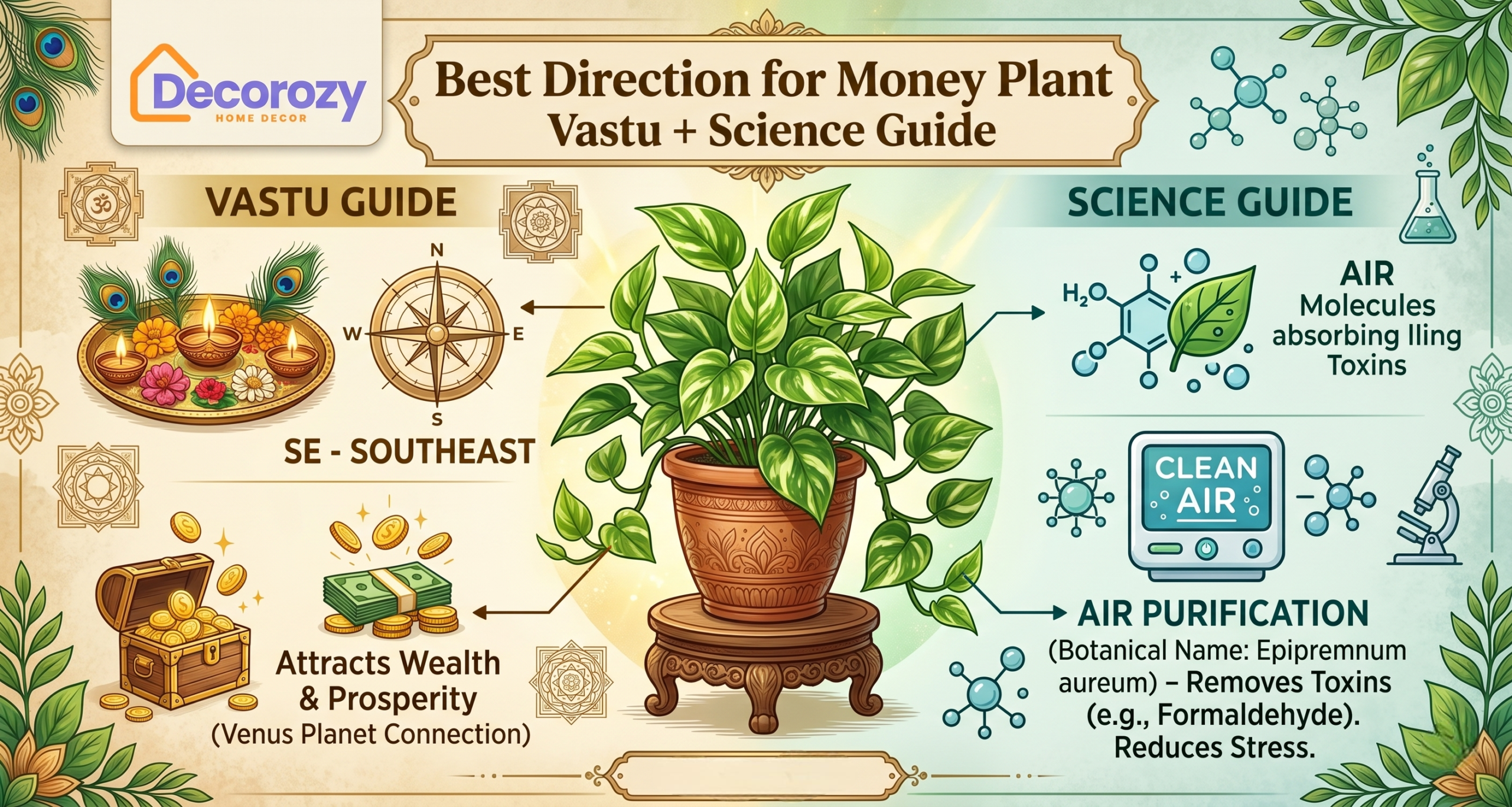 Best Direction for Money Plant Vastu + Science Guide