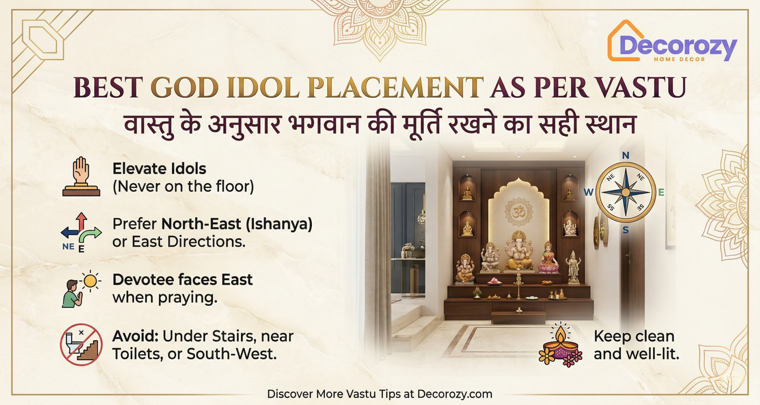 Best God Idol Placement As Per Vastu