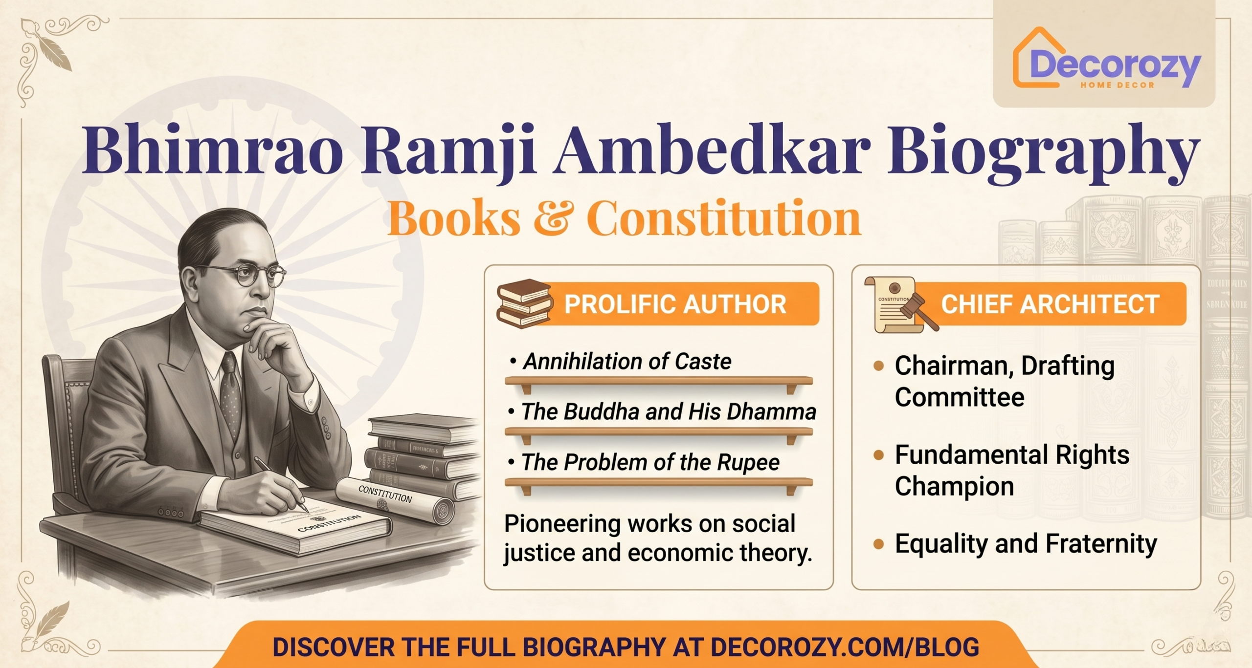 Bhimrao Ramji Ambedkar Biography: Books & Constitution