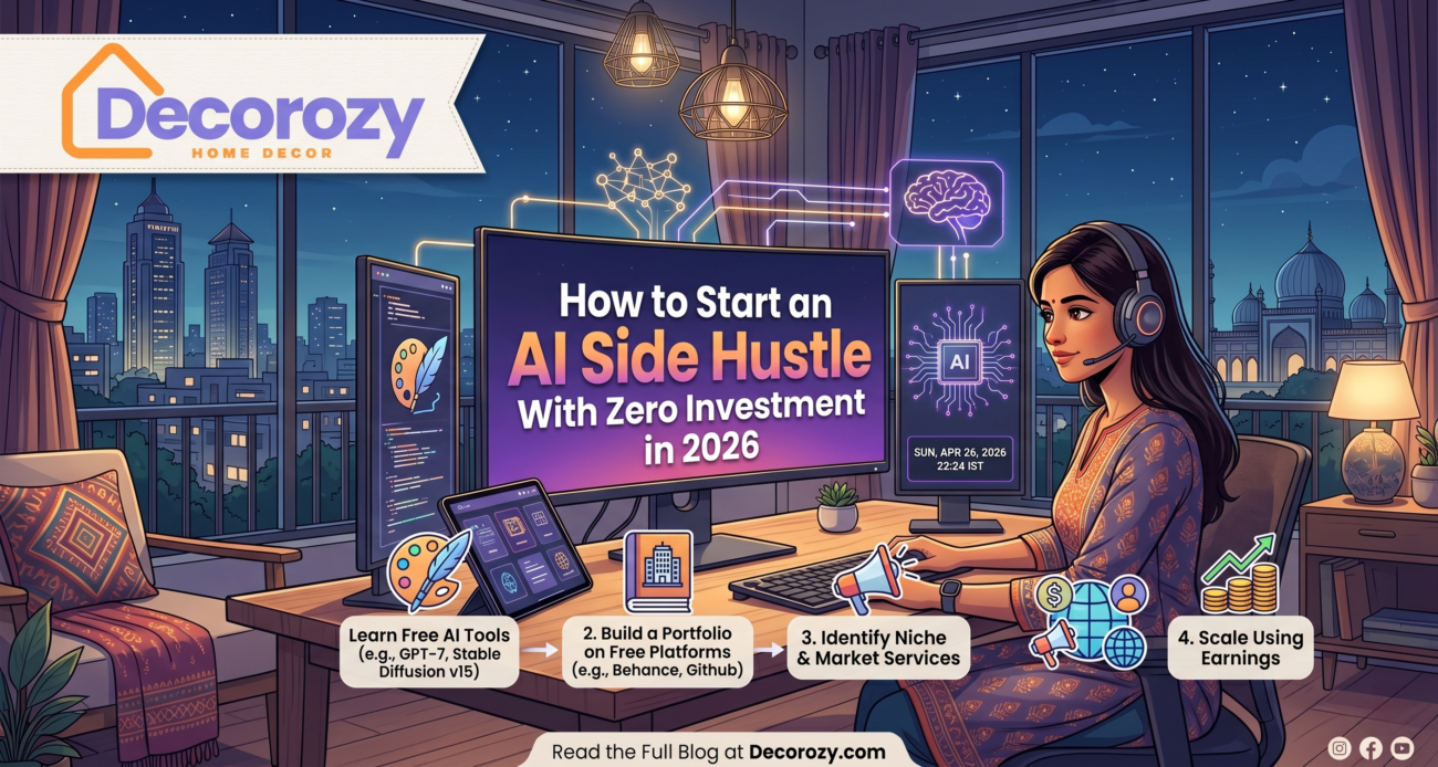 How to Start an AI Side Hustle With Zero Investment in 2026