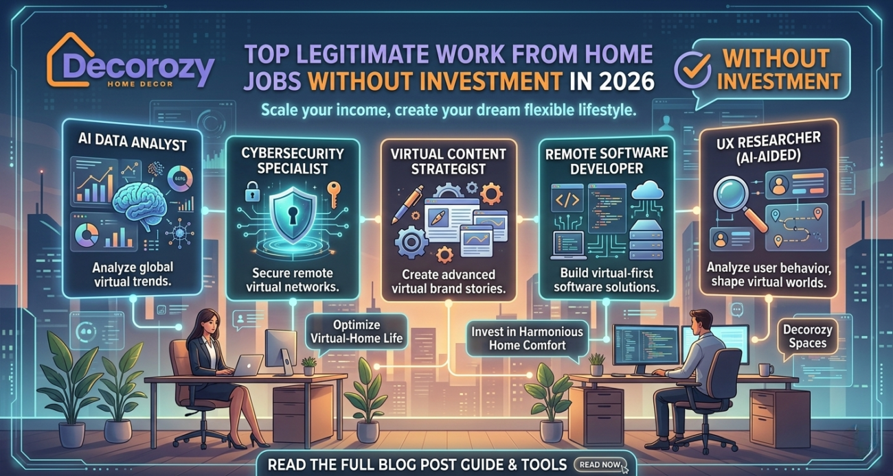 Top Legitimate Work From Home Jobs Without Investment in 2026