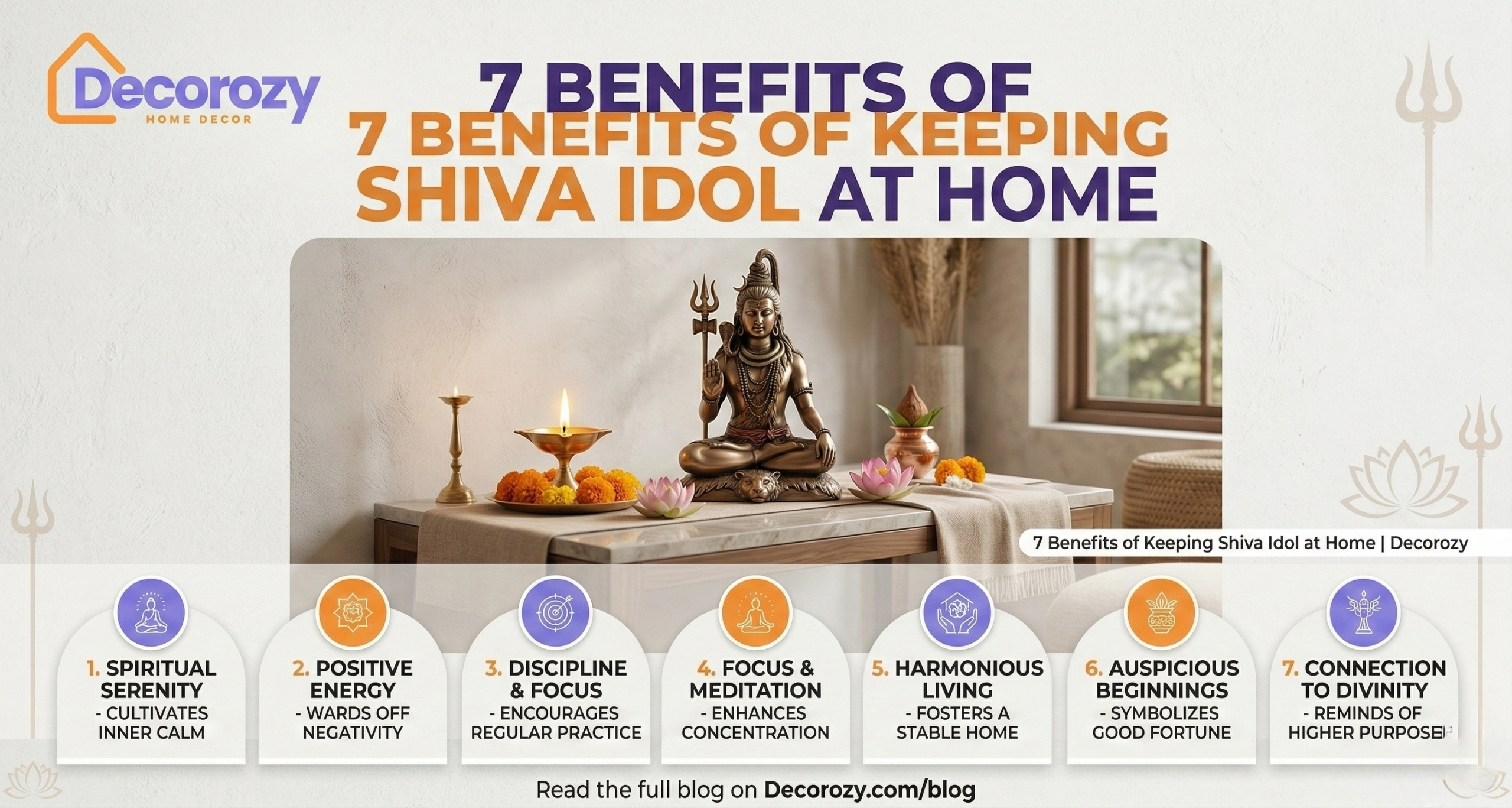 7 Benefits of Keeping Shiva Idol at Home | Decorozy