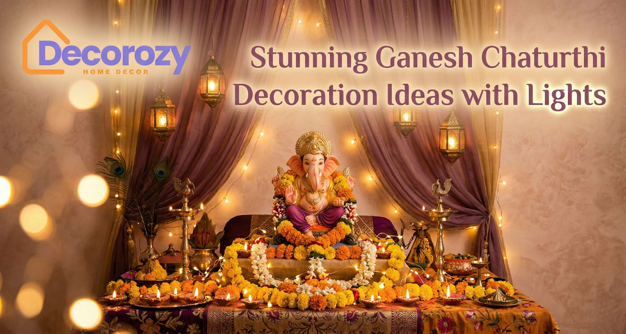 Stunning Ganesh Chaturthi Decoration Ideas with Lights