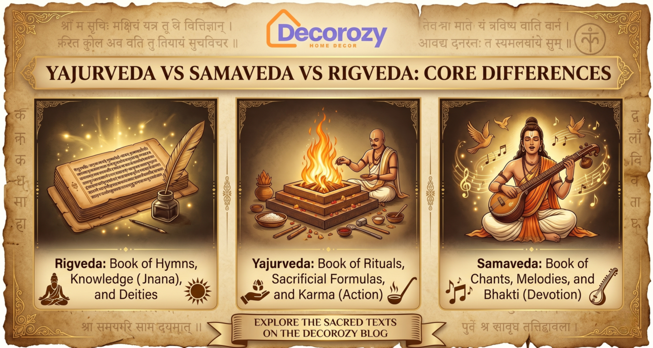 Yajurveda vs Samaveda vs Rigveda: Core Differences