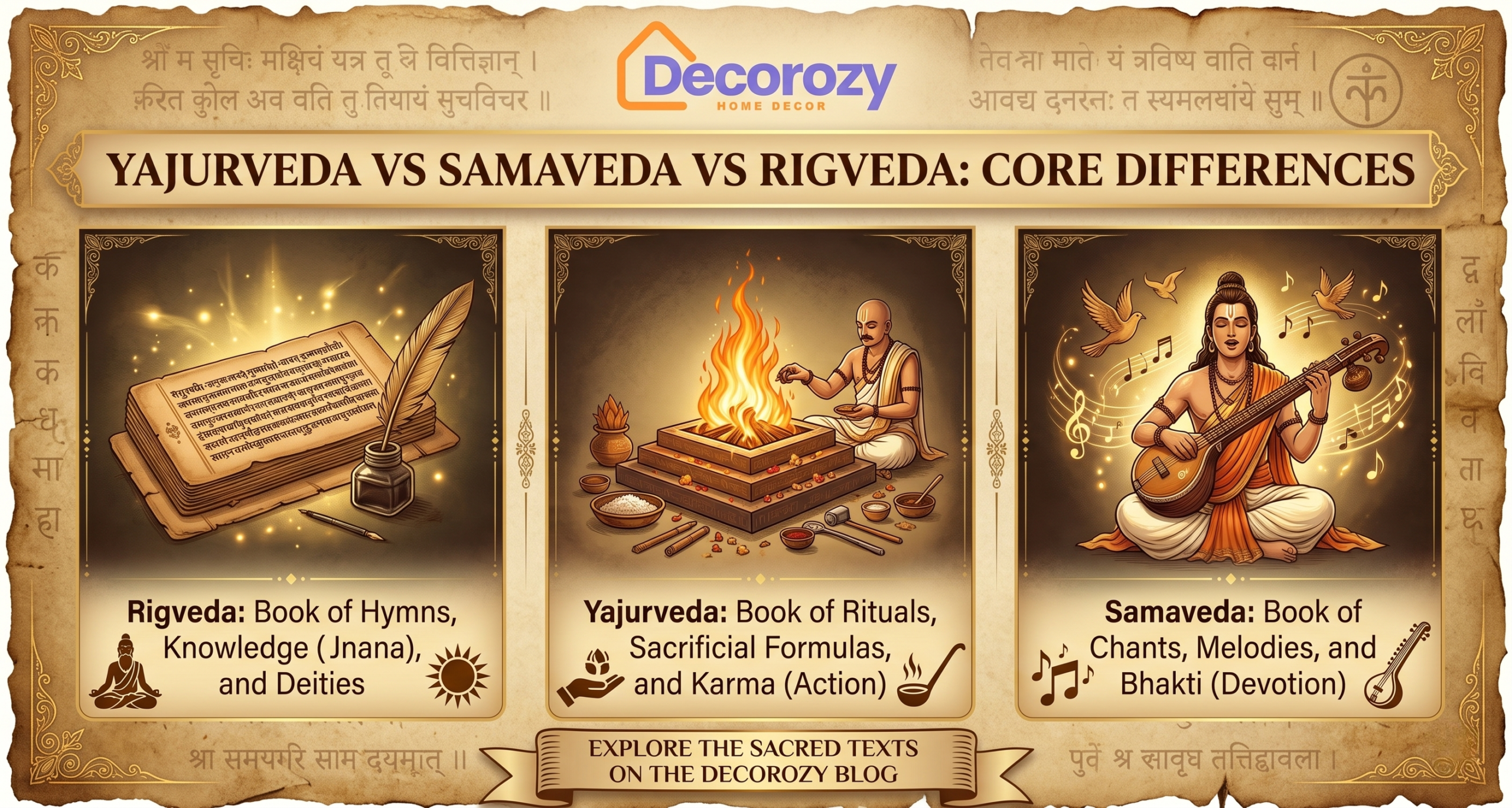 Yajurveda vs Samaveda vs Rigveda: Core Differences