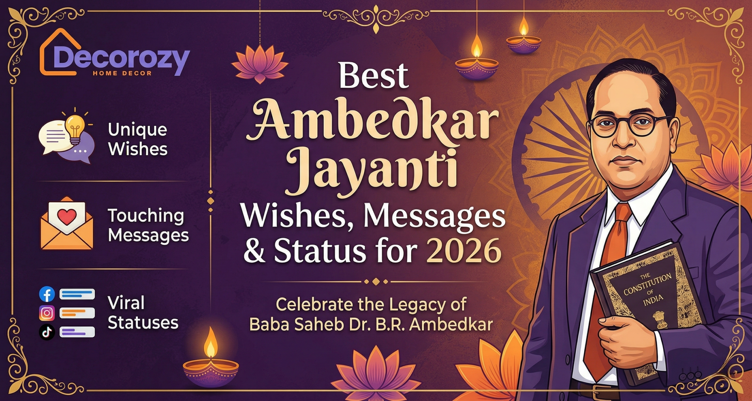 Best Ambedkar Jayanti Wishes, Messages & Status for 2026