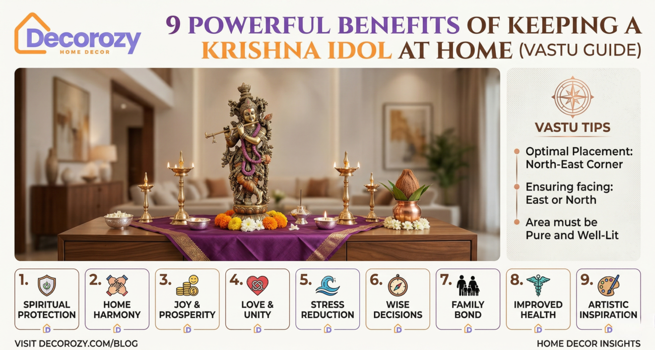 9 Powerful Benefits of Keeping a Krishna Idol at Home (Vastu Guide)