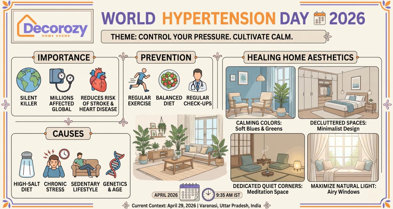 World Hypertension Day 2026: Theme, Importance, Causes, Prevention, and Healing Home Aesthetics