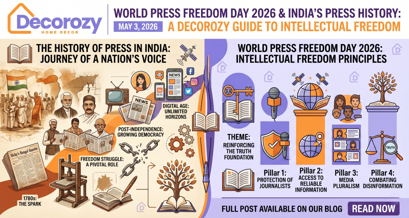 World Press Freedom Day 2026 Theme & The History of Press in India: A Decorozy Guide to Intellectual Freedom