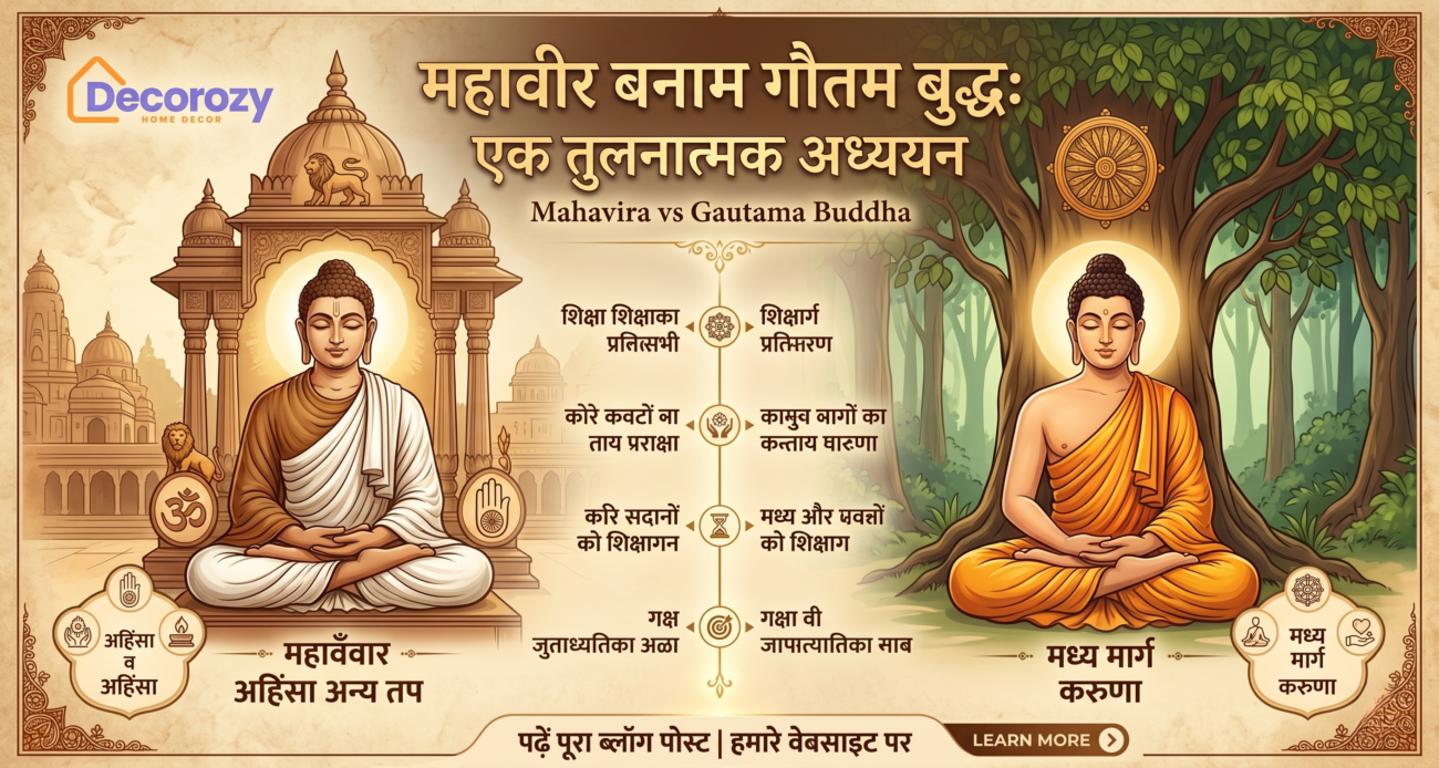 Mahavira vs Gautama Buddha: Philosophies of Peace and Designing a Mindful Home