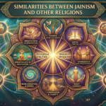 create a poster jo apne website per blog likne k ley post krna hai   creativity  k sath and usaka dime nstion 1280px by 698px and logo mention kr do logo hum de rhy hai  Similarities Between Jainism and Other Religions