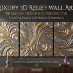 Luxury 3D Relief Wall Art: Premium Silver & Gold Decor | Decorozy