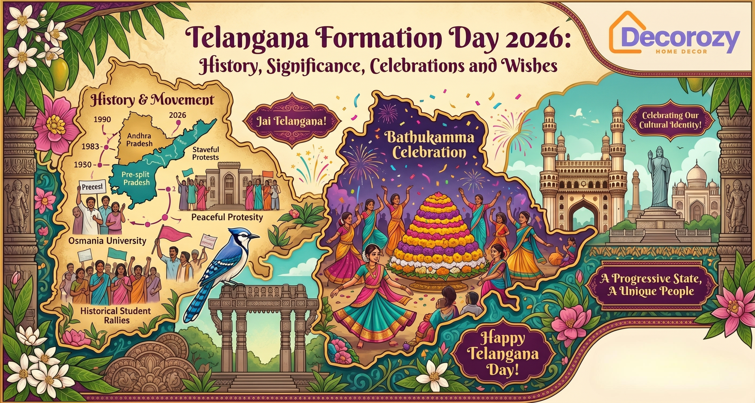 Telangana Formation Day 2026: History, Significance, Celebrations and Wishes