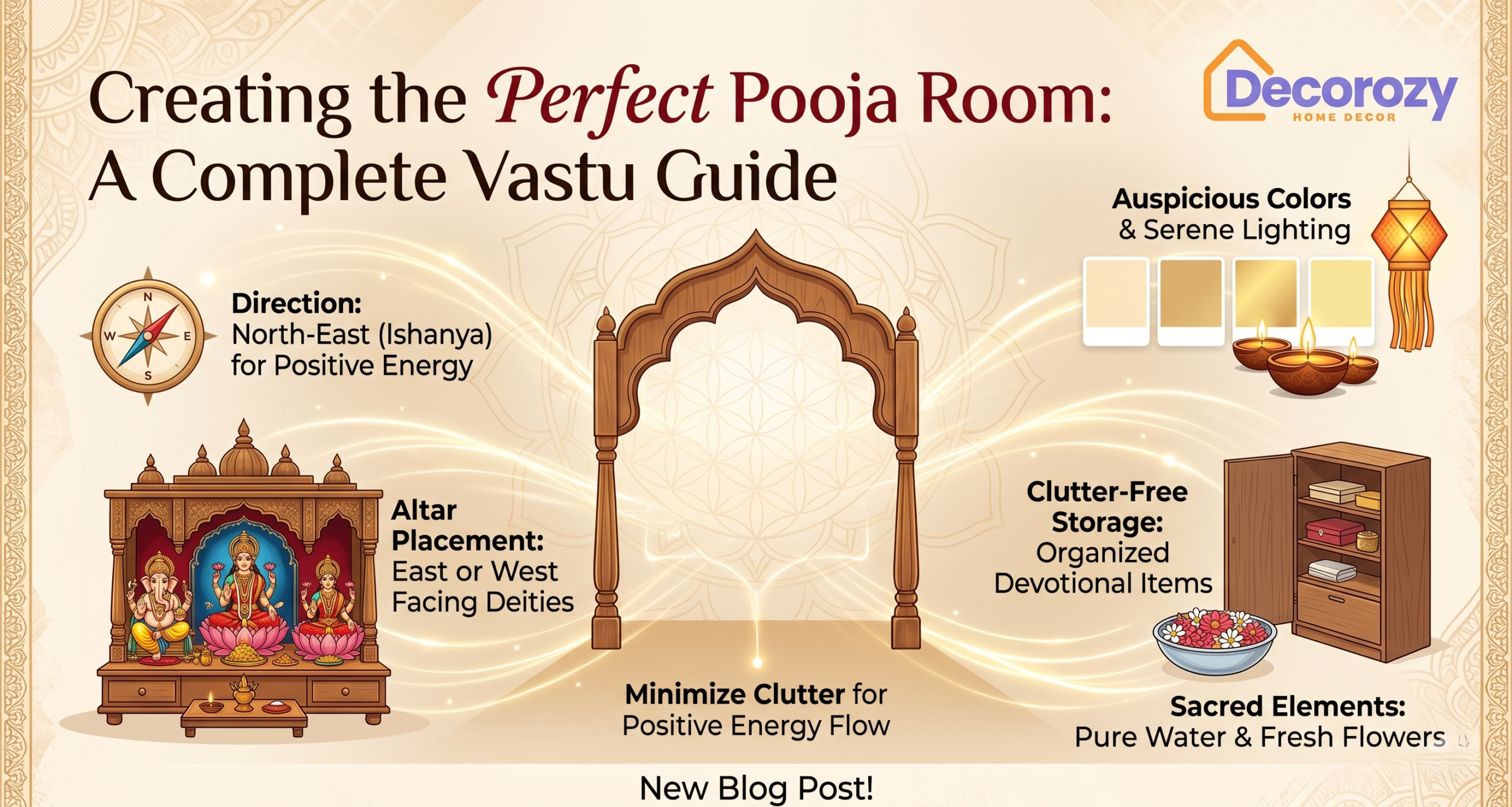 How to Set Up a Puja Room for Positive Energy: The Ultimate Decorozy Guide