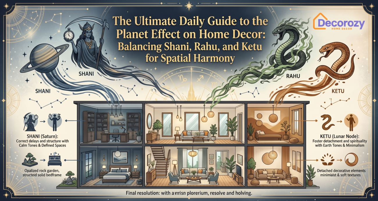 The Ultimate Guide to the Planet Effect on Home Decor: Balancing Shani, Rahu, and Ketu for Spatial Harmony