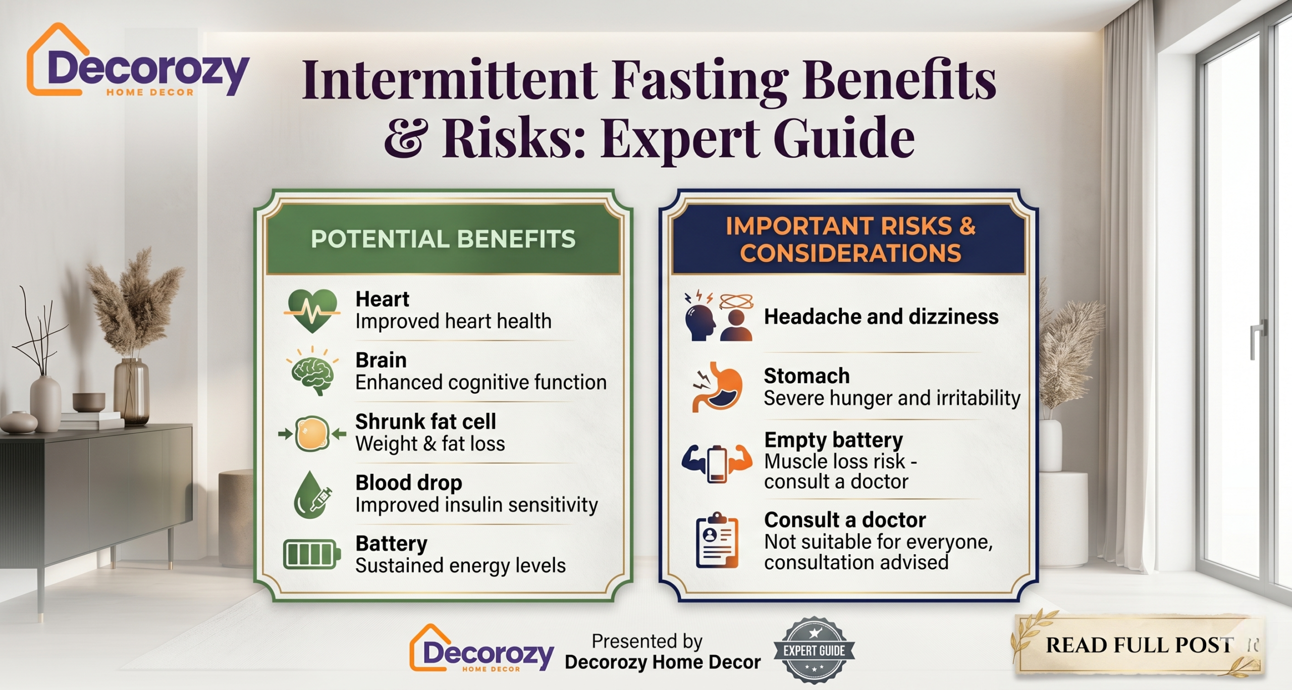 Intermittent Fasting Benefits & Risks: Expert Guide